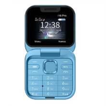 Flip Mobiltelefon FM-Radio RöSt Svartlista Snabbval Vibration 2SIM-Kort Liten SkäRm Vikbar Telefon (Blå)