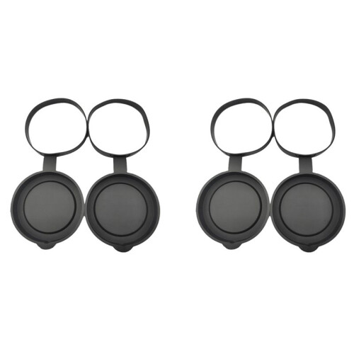 4 Pieces Binoculars Protective Rubber Objective Lens Cap Binocular Best Protect 52-55MM