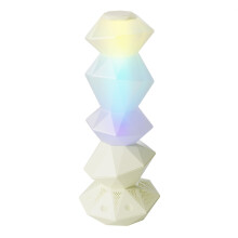 Music Sync Crystal Lamp Speakers 3D Stackable Crystal LED Light with Magic Wand Control for Home Decor A