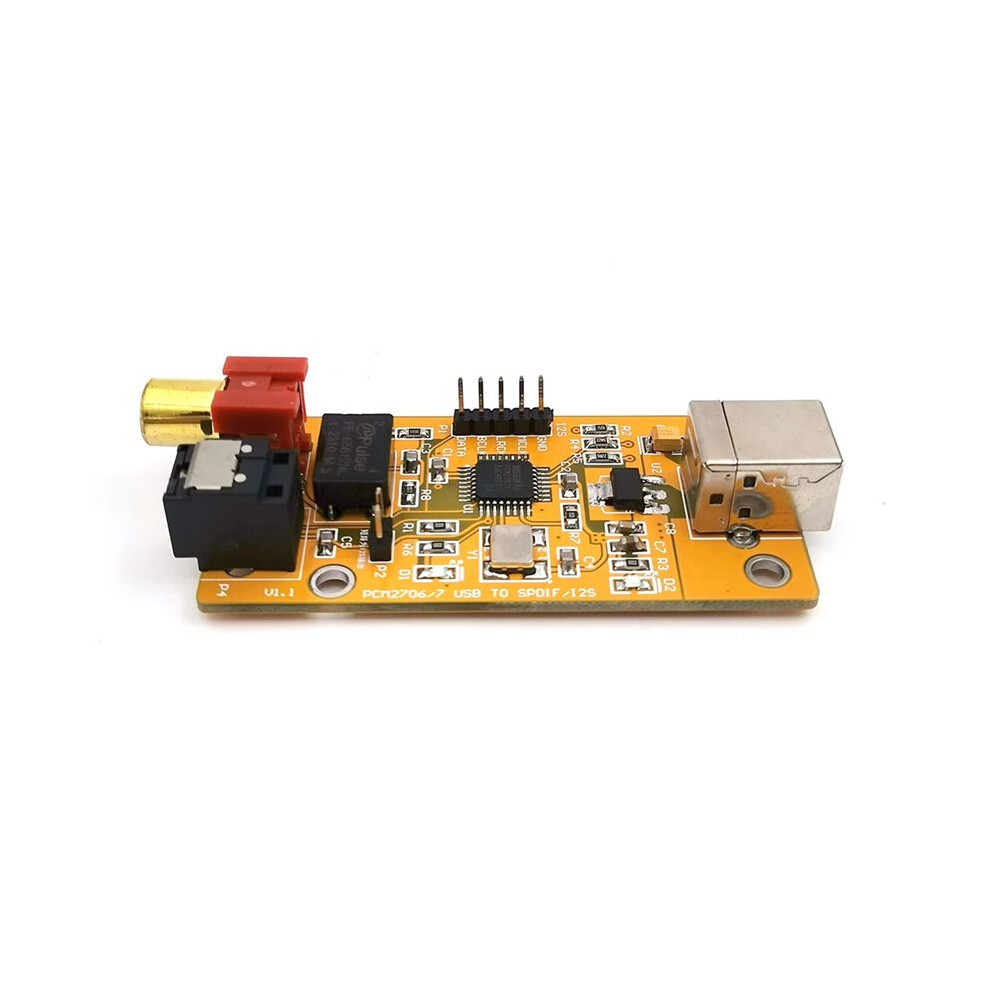 Usb Sound Card Usb To Coaxial Fiber I2s / Usb Decoder Chip Pcm2706 Board For Audio Power Amplifier Computer Phone 4711683334004