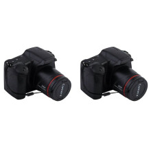 2X Tragbare Reise-Vlog-Kamera Fotografie 16-Facher Digitalzoom 1080P HD-Spiegelreflexkamera Anti-Shake-Fotokameras für Live-Stream