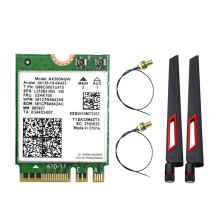 AX200NGW WiFi 6 Card+10DBI Antenna 2.4G/5Ghz 5.2 WiFi Adapter 2974Mbps Wireless Network Card for Win10/11