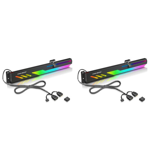 2X COOLMOON GT8  Card Bracket ARGB Computer Shenguang Synchronous Horizontal Chassis Fixed GPU Support 1