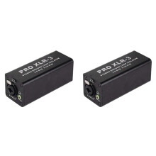 2X PRO XLR-3 Professionele Stereo Ground Loop Isolator 3.5 RCA 6.35 XLR Audio Ruisfilter Ruisonderdrukker Isolator voor PC
