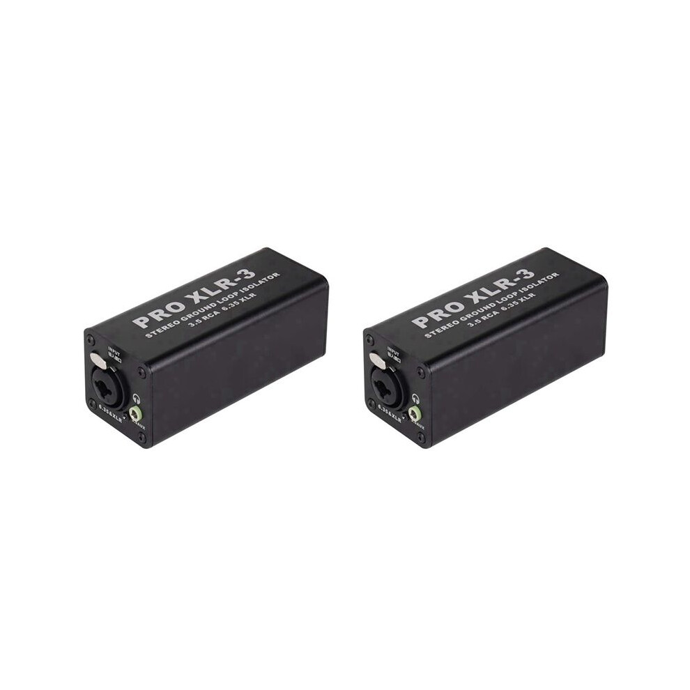 2X Pro Xlr-3 Stereo Ground Loop Isolator 3.5 Rca 6.35 Xlr Audio Noise Filter Noise Suppressor Isolator For Pc 6031188022557