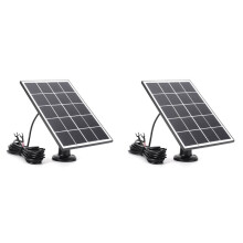 2X 20W Solar Panel Charger for Ring Video Doorbell, 360 Adjustable Mount, for Doorbell 4/3/3 /2 Black