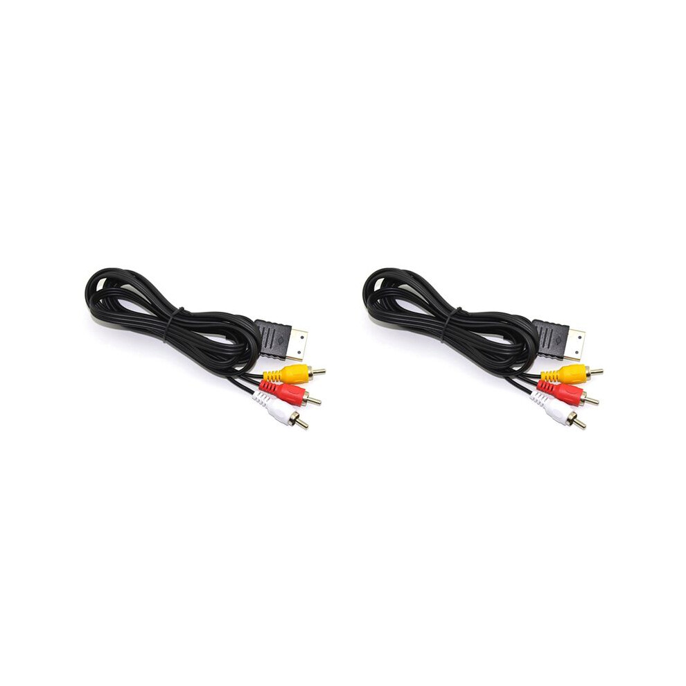 2Pcs 1.8M Composite Dc128av Cable Av Audio Video Tv Adapter Cable For Dreamcast, Rca Connection Cord 6031088601975