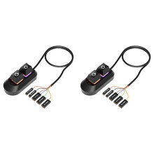 2X RGB LED Lights Computer Desktop PC Motherboard External Start Power /Off and Reset Button Extension Cable B
