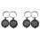 4 Pieces Binoculars Protective Rubber Objective Lens Cap Binocular Best Protect 61-63MM 1