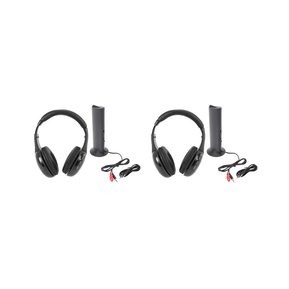 2X Kubite Mh2001 Wireless Headphones Transmitter Ear Headset With Fm Radio Wireless Tv Headset Monitor Earphone 4761759050246