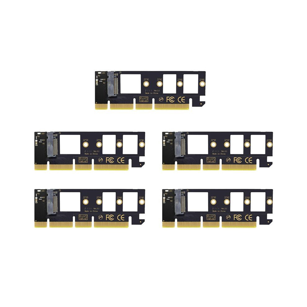 5X M.2 Nvme Ssd To Pcie 4.0 Adapter Card 64Gbps M-Key Pcie4.0 X16 For Desktop Pc Pci-E Gen4 6031559397727