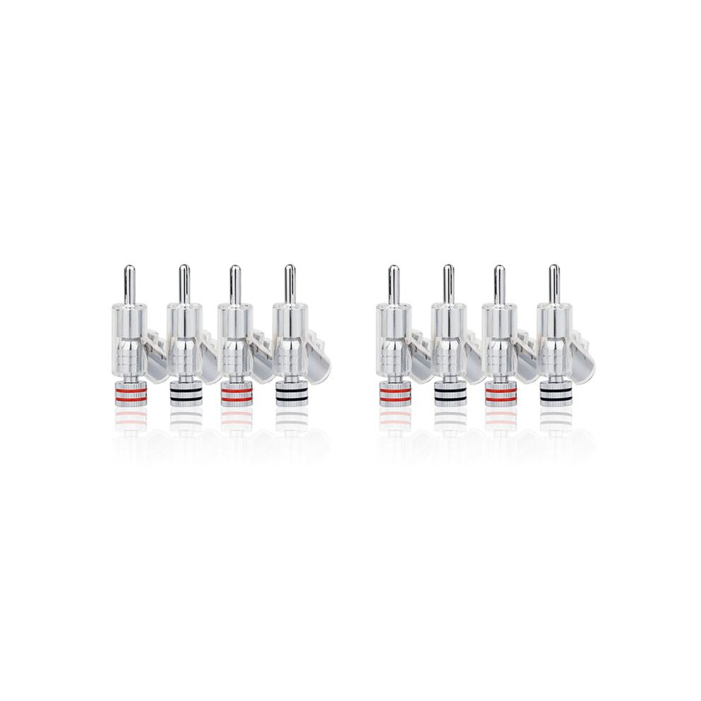 8 Pcs Hifi Rhodium Plated Lockable Speaker Cable Banana Plug Connector Audio Amplifier Speaker Wire Connector 6032890533737