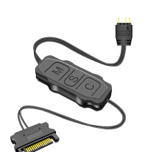 ARGB Controller Cable to 5V 3 Pin Controller HUB, Power Supply RGB Control Cable Splitter for PC Cooling Fan A