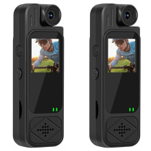2X Cámara HD 1080P, Grabadora de Vídeo Digital Portátil, Cámara Corporal con Visión Nocturna por Infrarrojos, Videocámara Deportiva Compacta DV