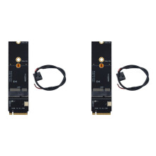 2X NGFF M.2 A/A+E Key Slot to M.2M Key PCIe PCI-Express WiFi Card Adapter NVMe Wireless LAN Card Adapter