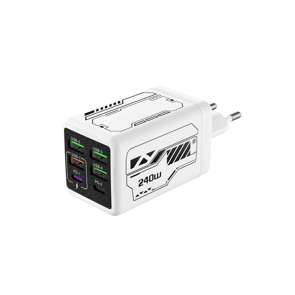 240W 6 Usb Charger Pd Fast Charging Charger Wall Adapter For Smartphone Quick Charge 3.0 Travel Charger-Eu Plug A 6032751604514