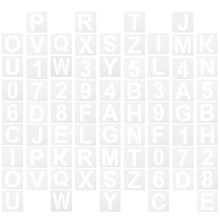72Pcs White Painting Stencils for Letters and Numbers, Craft Tool