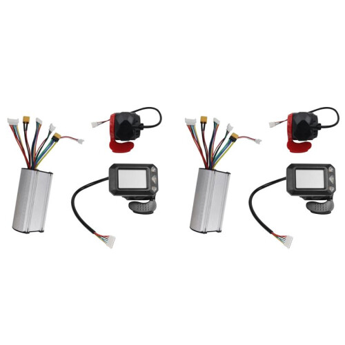 2X 24V 350W Folding Scooter Controller Kit Electric Scooter Controller LCD Display Brake Accelerator Throttle Set