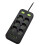 EU Plug AC Multitap Power Strip 2m Extension Cord Electrical Socket USB Home Office Surge Protector Network Filter Black 1