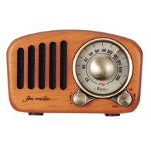 Retro Old Fashioned Classic Style Wood FM AM Radio Speaker Old Fashioned Style,, TF Card&AUX