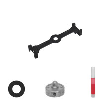 Cold Shoe Vlog Extension Bar Mount Adapter 1/4in Screw for Action Camera Bracket LED Light Mic Tripod Stand Black Dual