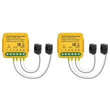 2X Tuya Bilateral WiFi Meter 80A with Clamp CT KWh Power Electricity Consumption Monitor for Alexa Home(B)