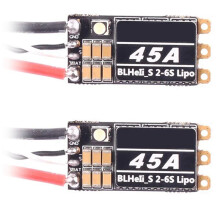 2X BLHeli S 2-6S Lipo 45A Borstelloze ESC Ingebouwde Programmeerbare RGB LED D-Shot 150/300/600 ONESHOT125 voor RC FPV Drone-Onderdelen
