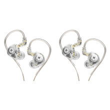 2X KZ EDX Pro In-Ear Hörlurar HIFI Stereo Bas Hörlurar med LöStagbar Kabel Sport Brusreducerande Hörlurar Ingen Mikrofon-E