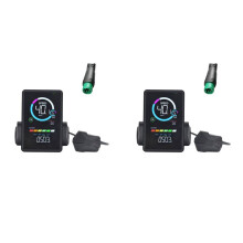 2X M7C-2 Electric Bike LCD Display Meter 36V 48V 60V E Scooter LCD Panel with USB UART for Mountain Electric Bike 5PIN