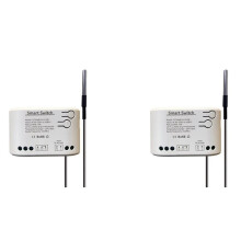 2 Interruptores WiFi Tuya Life com Relé, Monitoramento de Temperatura, Termostato, Sensor, Relé de Contato Seco Passivo 85-250V