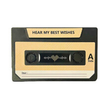 Recording Voice Card Tape 30-Seconds DIY Recordable Voice Cassette Tape for Wedding Birthday Invitation Cards Black
