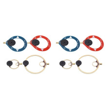 2X Antenne Donut à Ondes Courtes et Moyennes Antenne AM MW/SW Antenne Multifonction -Boucle Ensemble de 4 Pièces pour Radios FM SW