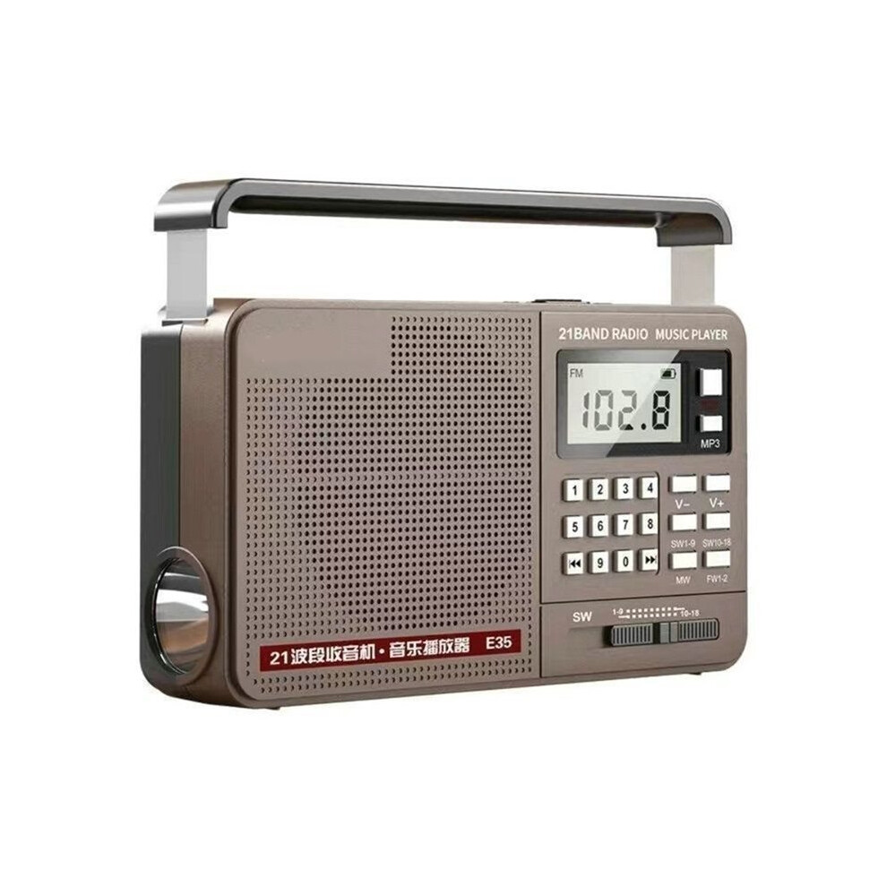 Fm/Am/Sw Full Band Radio Digital Retro Radio Hifi U-Disk Usb/Tf/Mp3 Music Player Speaker Bass Led Flashlight 4712540398276