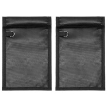 Faraday-Bags for Phone and Car Keys, 10.4 X 4.8 Inch, Fireproof Waterproof NFC RFID GPS Protection, Black