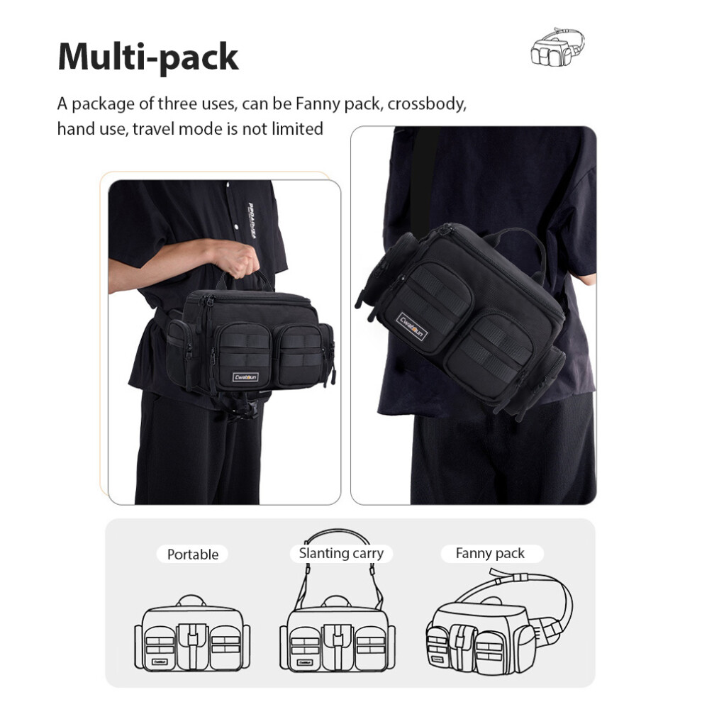 Cwatcun D96 Compact Camera Bag With Tripod Holder 7340572995193