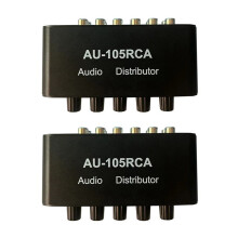 2X Distribuidor de ÁUdio AU-105RCA Mixer de ÁUdio EstéReo 1 Entrada 5 SaíDas Distribuidor de ÁUdio Multicanal para Controles de Volume RCA