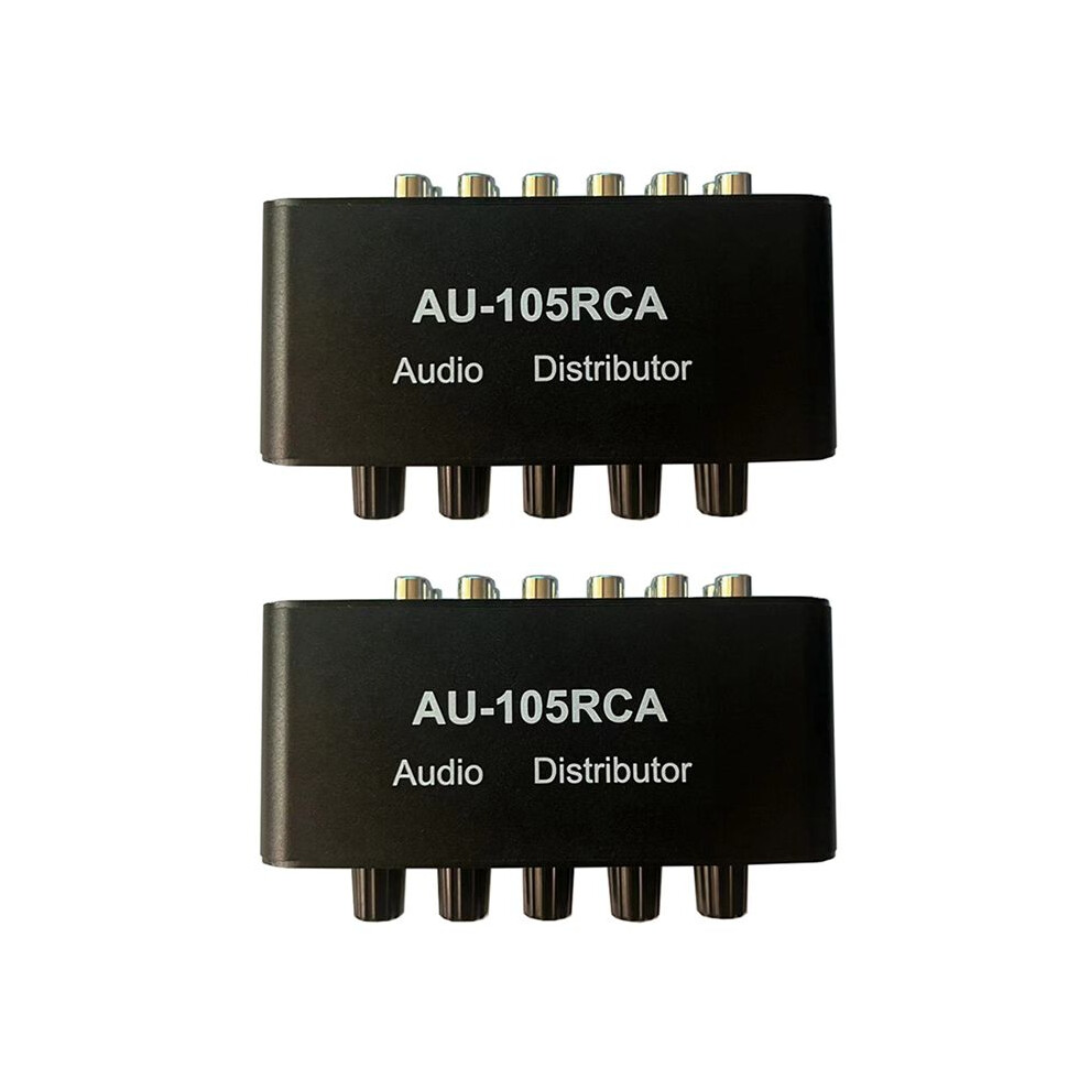 2X Au-105Rca Audio Distributor Stereo Audio Mixer 1 Input 5 Output Multi-Channel Audio Distributor 4711787597565