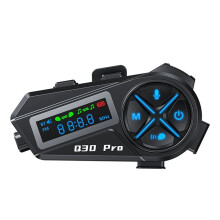Motorcycle Helmet Intercom,Helmet Wireless Headset with LED HD Digital Display Intercom Distance 1800ft