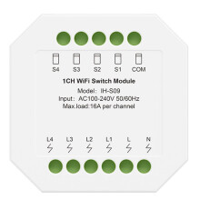 IH-S09 Tuya 1CH WiFi   Module 16A AC100-240V Works  Life for Alexa for  with Voice Control