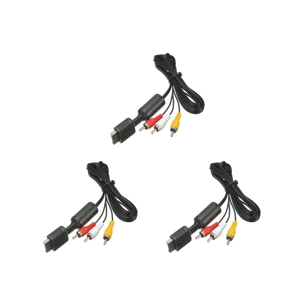 3Pcs 1.8M Hdtv Av Audio Video Cable Audio & Video Cables For Ps2 Ps3 Av A/V Component Cable Cord Wire 6031462931278