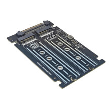 2 in 1 M.2 M-KEY NVME PCI-E4. 0 Gen4 M.2 B-Key 6Gbps Dual SSD to SFF-8639 U.2 Adapter Card Converter