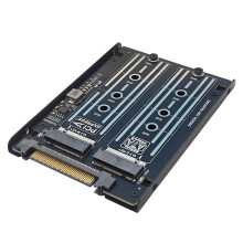 2 in 1 M.2 M-KEY NVME PCI-E4. 0 Gen4 M.2 B-Key 6Gbps Dual SSD to SFF-8639 U.2 Adapter Card with Frame Bracket