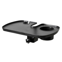 Microphone Stand Tray Multifunctional Microphone Rack with Cup Holder Utility Shelf for Music Stand Sound Card Tray