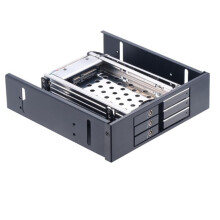 Aluminum Case 3Bay Adapter 2.5 Inch Hot Swap SSD Hard Drive Bracket for 5.25 Optibay