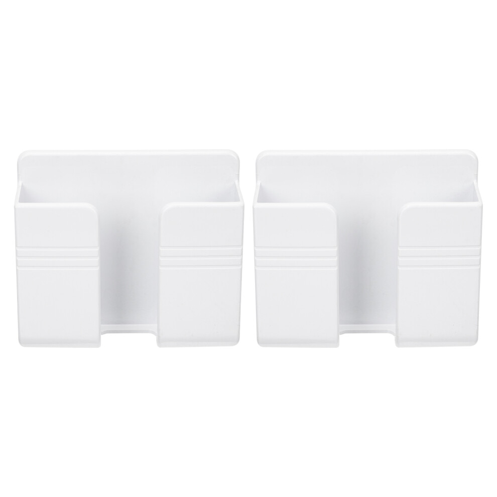 2Pcs Abs Wall Phone Holders Adhesive Mounts For Bedside And Remote 3161716857689