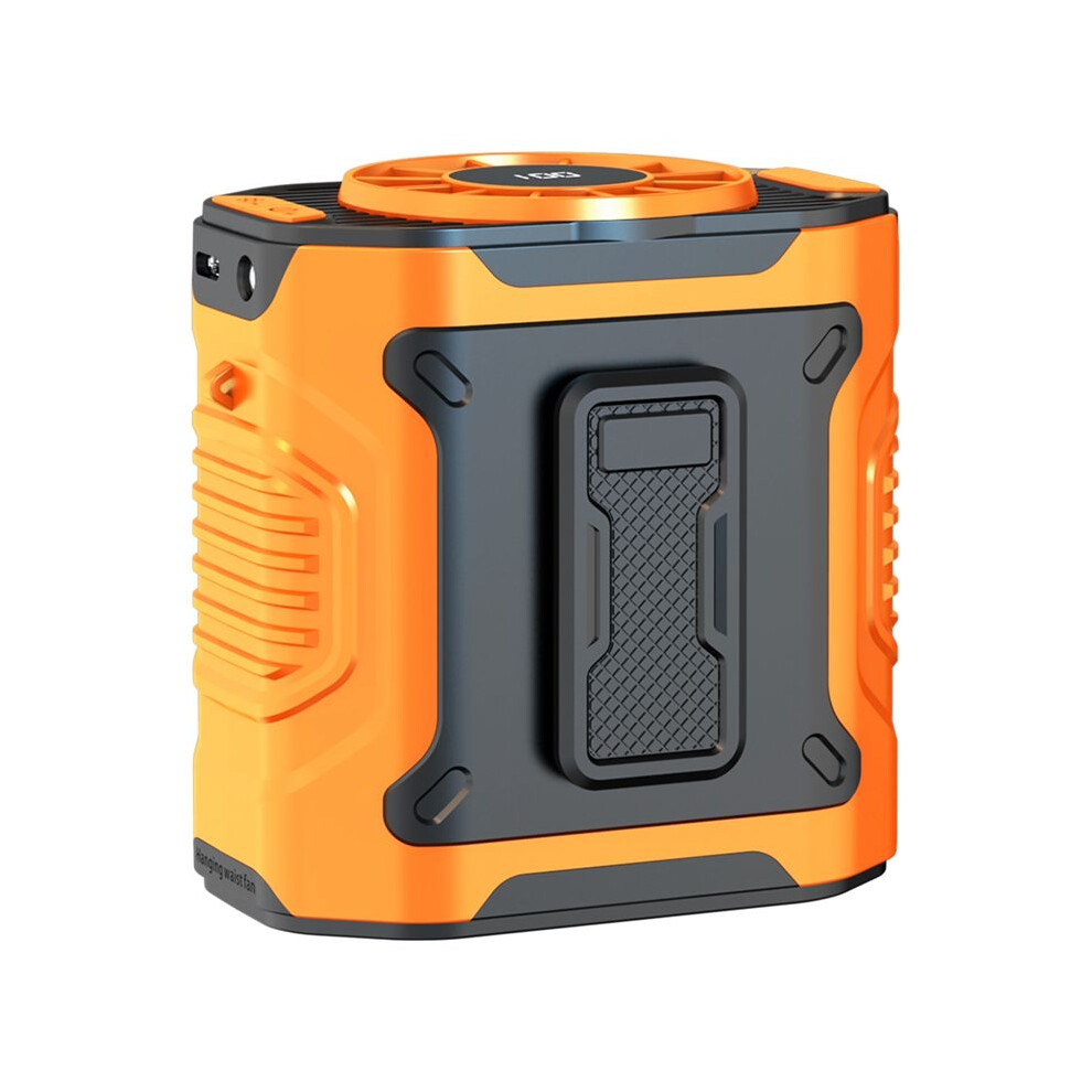 Waist Fan Rechargeable Wearable Belt Shirt Body Fan 5000Mah Hands Free Cooling Neck Fan Cooling Belt Fan Lava Orange 6032301948297
