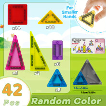 (42pcs) 26/42 Stück Mini-Magnetbausteine |Tragbares, einfach zusammenzubauendes Puzzlespielzeug mit Eisenbox