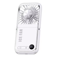 Ventilatore Pieghevole Compatto - Ventilatore Portatile con Raffreddamento A Ghiaccio e Power Bank Integrato per Casa, Ufficio e Dormitorio
