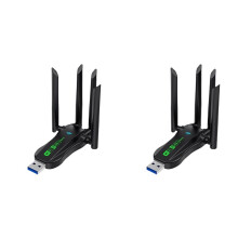 2X 900Mbps WiFi Network Card 2.4G/5Ghz  5.4 Wi-Fi Dongle AX900 USB 4-Antenna Wireless Receiver for PC/Laptop