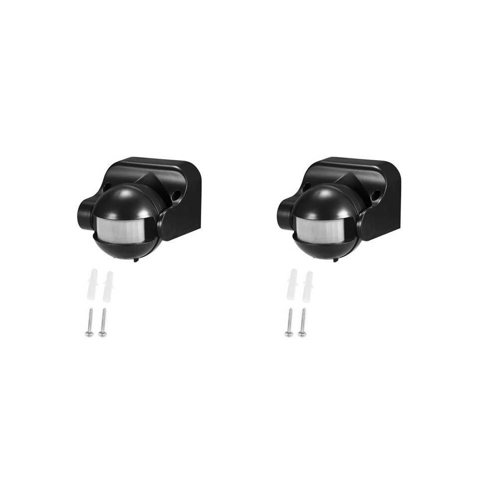 2X Ac 110V-240V Pir Infrared Motion Sensor 180 Degree Motion Detection Delay Adjustable Waterproof Black 4713630067812